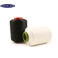 100% gesponnener Polyester-Garnhersteller in weißem und schwarzem Spandex des Porzellans bedeckte Polyestergarn
